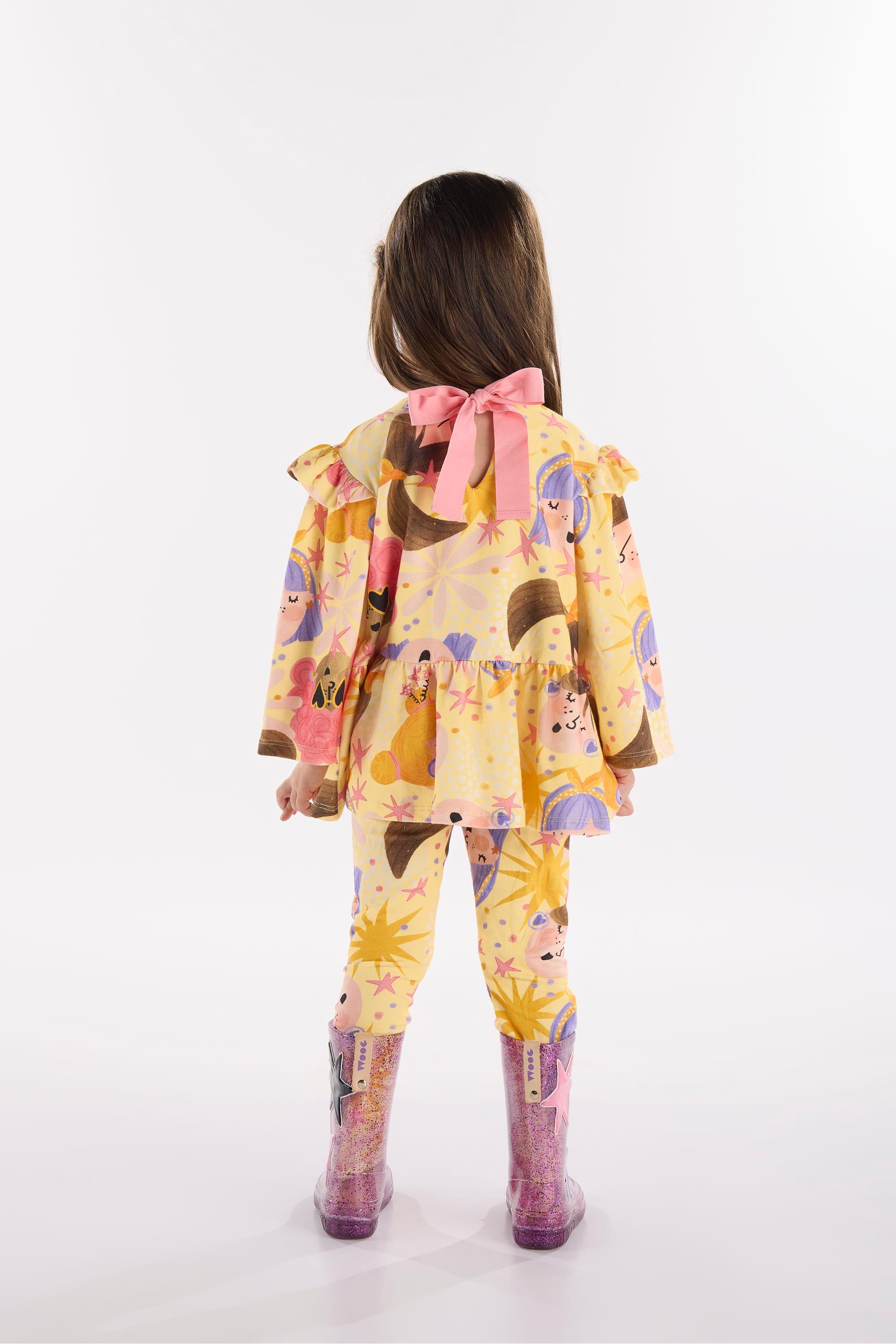 Conjunto Estrela Infantil com Blusa e Calça (Amarelo) Três e Já - Imagem 37